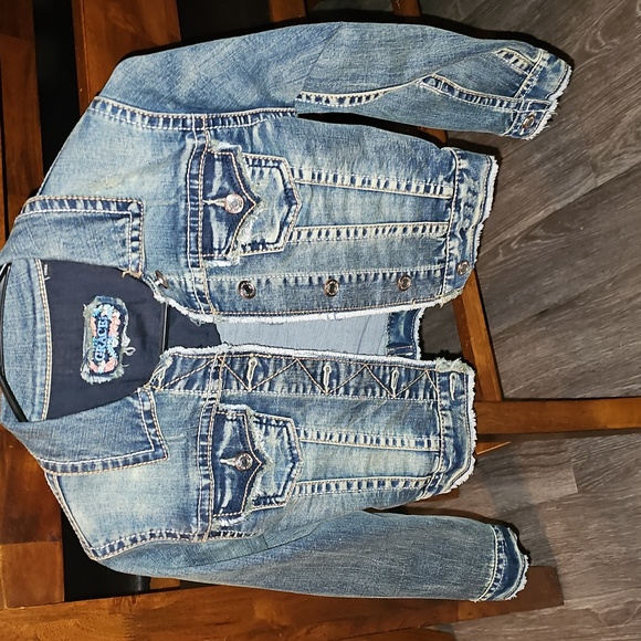 Gorgeous nwots Grace stretchy Jean jacket. Size med. Amazing jacket sz 10 youth. - Picture 3 of 11